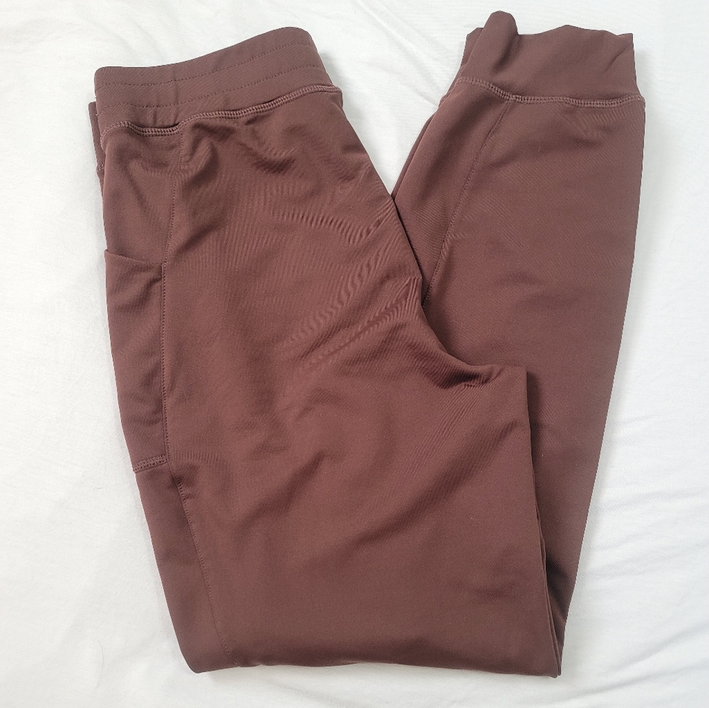 FABLETICS WOMENS LEGGINGS/JOGGERS CHOCOLATE BROWN SIZE MEDIUM RIP TAG